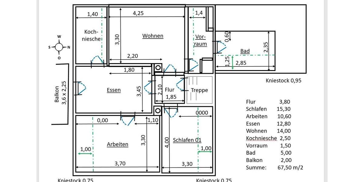 Etagenwohnung Bissendorf - 3 Zimmer, 67 m&sup2;, 520&euro; | Angebot:26518205