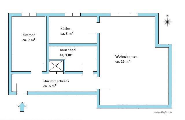 Etagenwohnung Hamburg Rahlstedt - 2 Zimmer, 45 m&sup2;, 570&euro; | Angebot:26139573