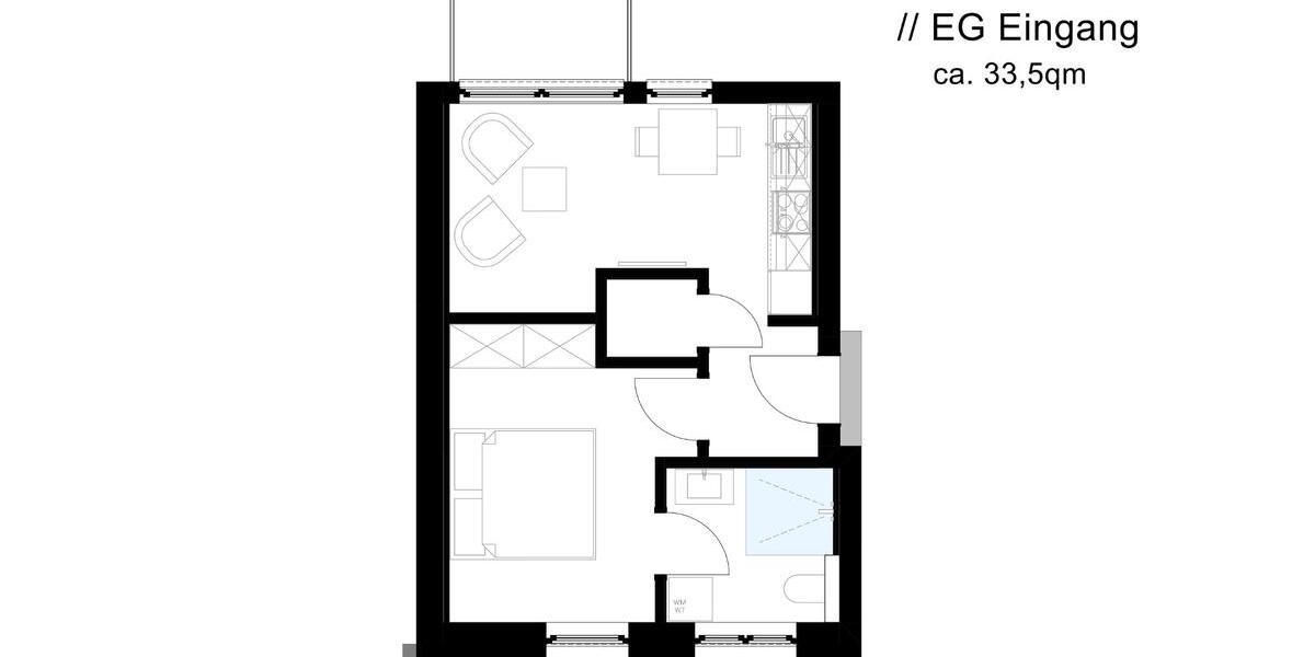 Erdgeschoßwohnung Olpe - 1 Zimmer, 34 m&sup2;, 462&euro; | Angebot:24693135