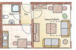 Etagenwohnung Oldenburg Eversten - 1 Zimmer, 33 m&sup2;, 490&euro; | Angebot:26656896
