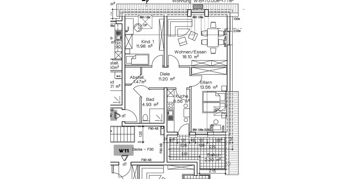 Dachgeschoßwohnung Gummersbach Hepel - 3 Zimmer, 70 m&sup2;, 380&euro; | Angebot:26701756