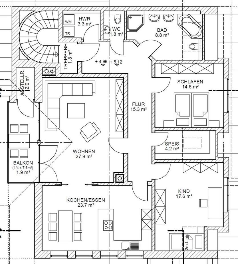 Moderne Dachgeschoßwohnung im Neubau – Zentrale, ruhige Lage mit