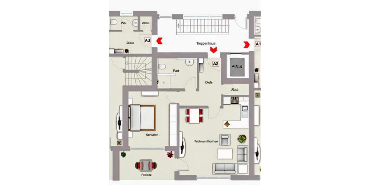 Erdgeschoßwohnung Gütersloh Isselhorst - 2 Zimmer, 67 m&sup2;, 720&euro; | Angebot:25049444