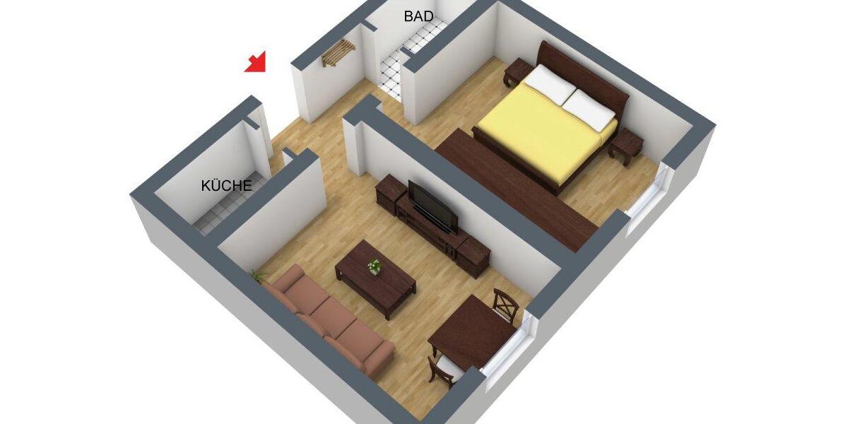 Etagenwohnung Havelberg - 2 Zimmer, 40 m&sup2;, 337&euro; | Angebot:26286182