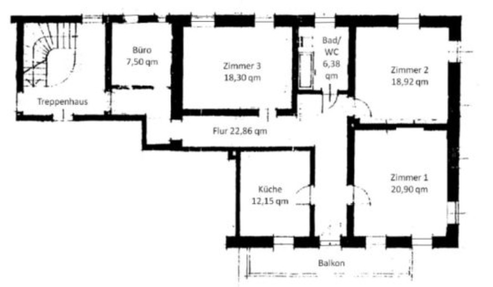 Etagenwohnung Holzkirchen - 3.5 Zimmer, 105 m&sup2;, 1.300&euro; | Angebot:25899379