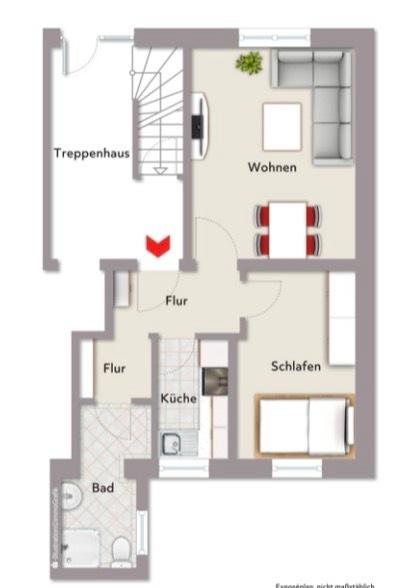 Erdgeschoßwohnung Nortorf - 2 Zimmer, 45 m&sup2;, 480&euro; | Angebot:26020004