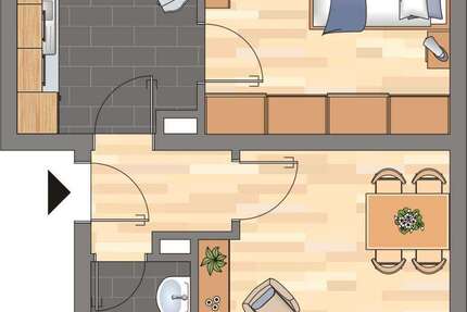 Wohnung Übach-Palenberg Palenberg - 2 Zimmer, 50 m&sup2;, 369&euro; | Angebot:26098186