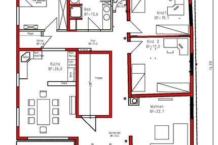 Wohnung Hüfingen - 4 Zimmer, 130 m&sup2;, 725&euro; | Angebot:26044552