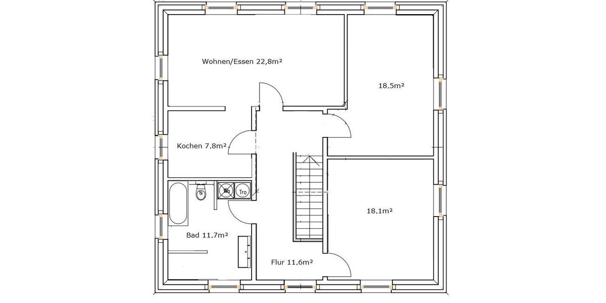 Etagenwohnung Vreden - 3 Zimmer, 92 m&sup2;, 1.058&euro; | Angebot:26494655