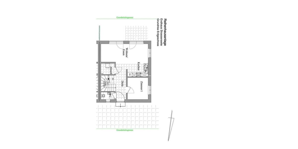 Reihenendhaus Trittau - 2 Zimmer, 84 m&sup2;, 1.300&euro; | Angebot:25719011
