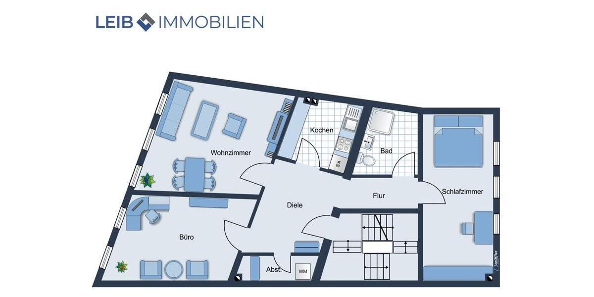 Etagenwohnung Coburg - 3 Zimmer, 81 m&sup2;, 850&euro; | Angebot:24378348