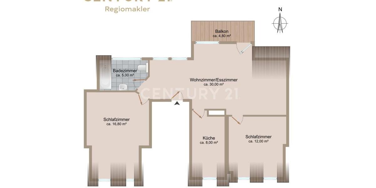 Dachgeschoßwohnung Burg - 3 Zimmer, 73 m&sup2;, 450&euro; | Angebot:26534926