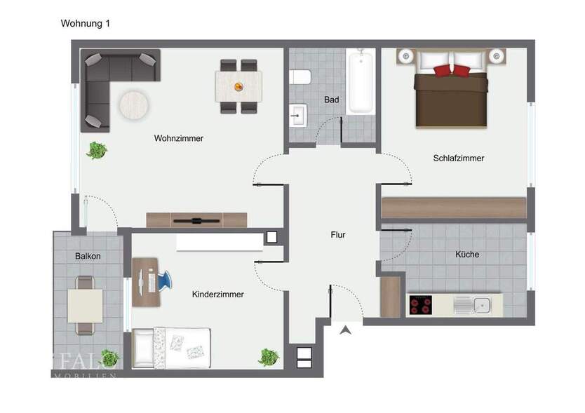 Schöne, helle, gut geschnittene 3-Zimmer Wohnung mit Balkon! 3 zimmer
