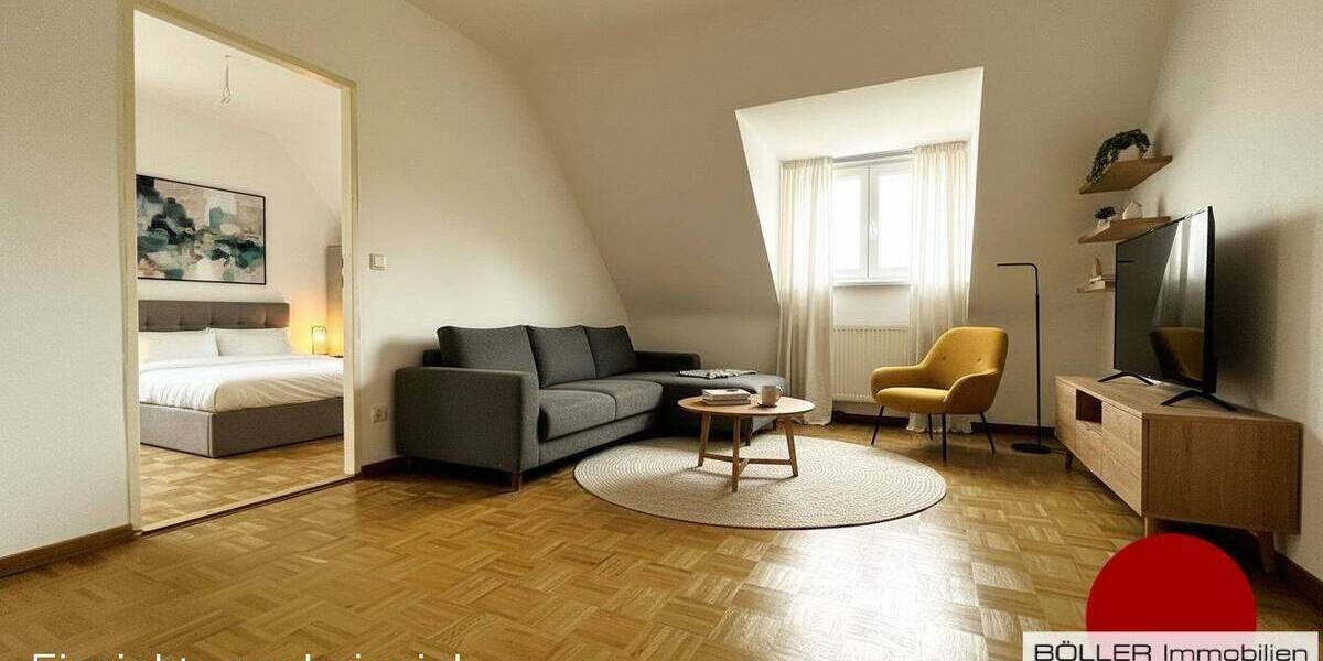 Etagenwohnung Nürnberg Zerzabelshof - 2 Zimmer, 45 m&sup2;, 590&euro; | Angebot:26763980