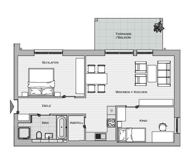 Erdgeschoßwohnung Bad Kreuznach Bad Münster am Stein-Ebernburg - 3 Zimmer, 71 m&sup2;, 855&euro; | Angebot:26646526