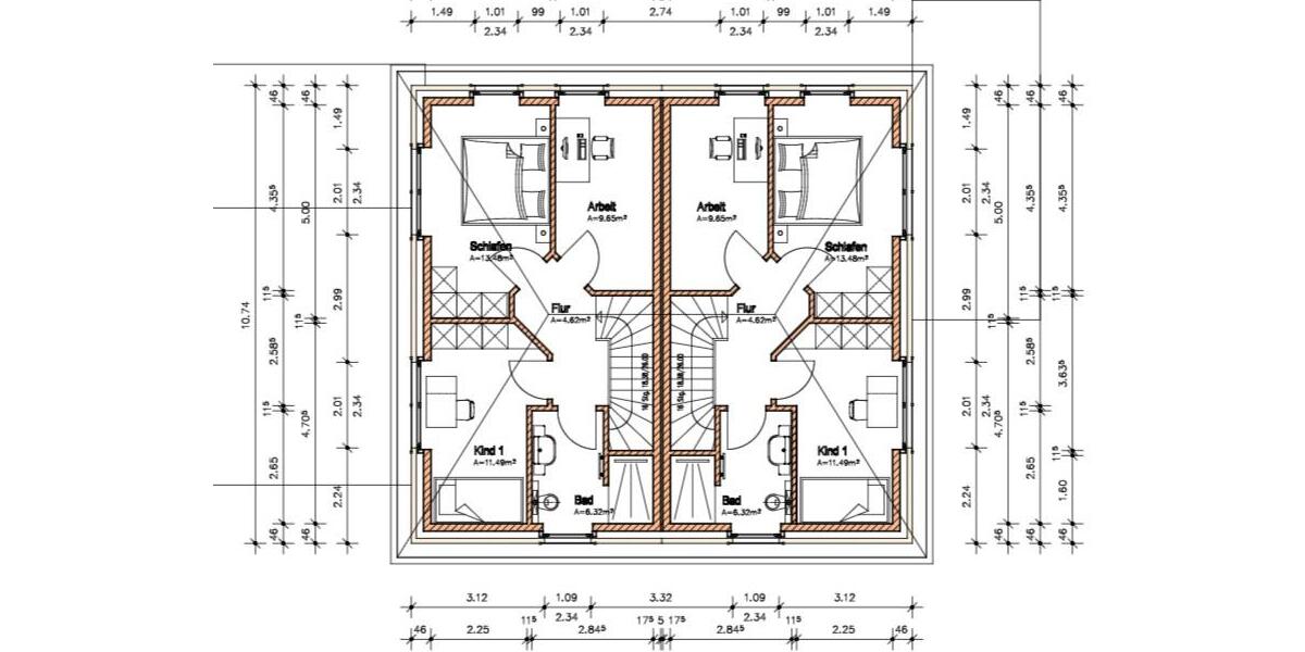 Doppelhaus-Hälfte in Haßbergen KfW40 - Neubau 4 zimmer