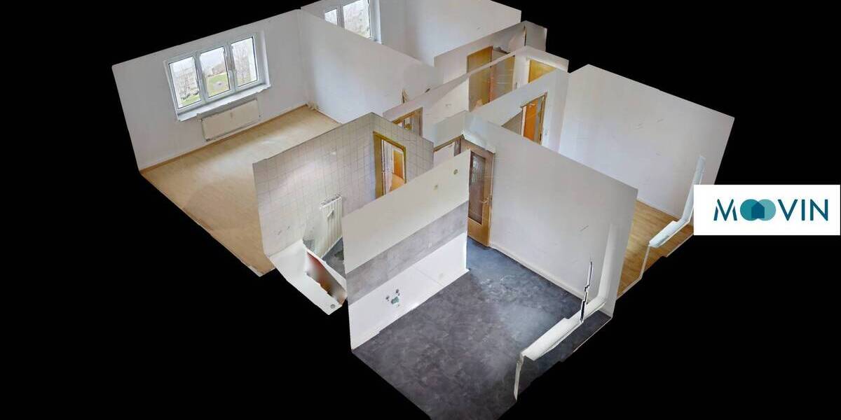 Etagenwohnung Chemnitz Ebersdorf - 3 Zimmer, 63 m&sup2;, 370&euro; | Angebot:26751027