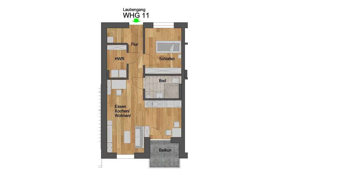 Etagenwohnung Külsheim - 2 Zimmer, 60 m&sup2;, 700&euro; | Angebot:16114752