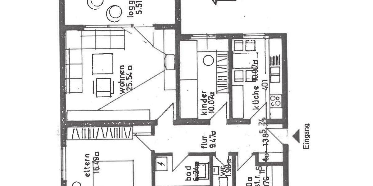 Etagenwohnung Giengen an der Brenz - 3.5 Zimmer, 87 m&sup2;, 970&euro; | Angebot:26640227