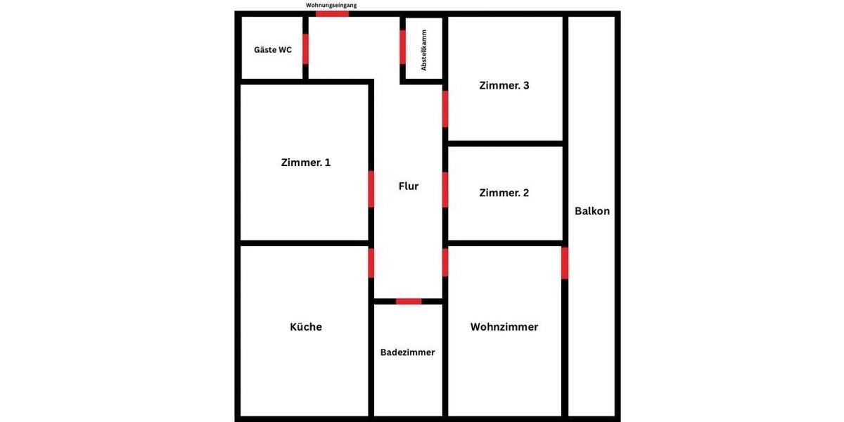 Etagenwohnung Münster Mitte-Süd - 4 Zimmer, 96 m&sup2;, 1.132&euro; | Angebot:26481165
