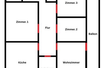 Wohnung Münster Mitte-Süd - 4 Zimmer, 96 m&sup2;, 1.132&euro; | Angebot:26481165