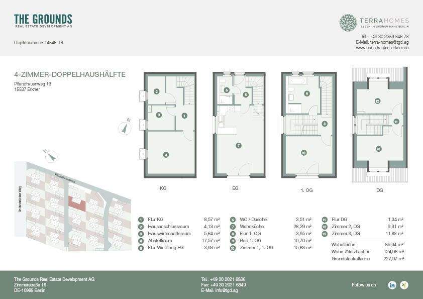 Doppelhaushälfte Erkner Hohenbinde - 4 Zimmer, 125 m&sup2;, 1.690&euro; | Angebot:25739885
