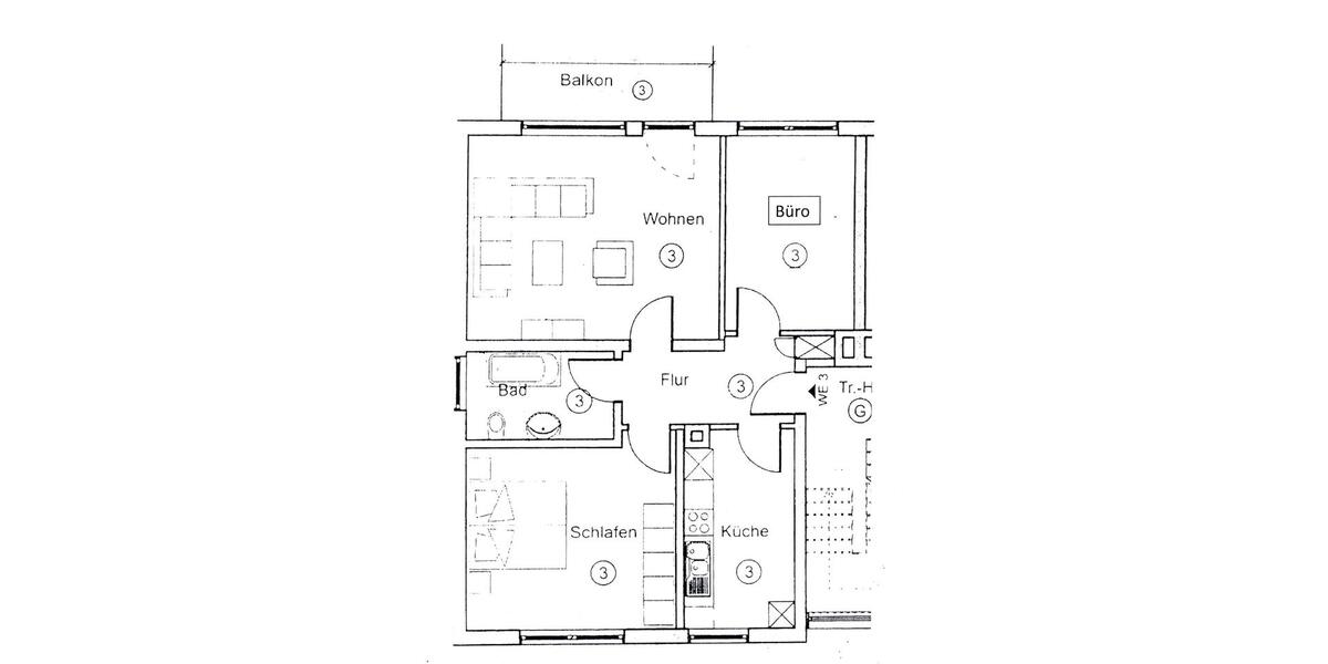 Wohnung zum Wohlfühlen mit Blick ins Grüne 3 zimmer