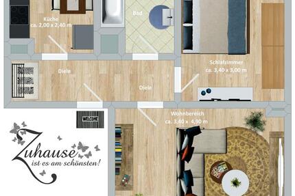 Gemütliche, renovierte 2,5-Zimmer-Wohnung im Dachgeschoss 2 zimmer