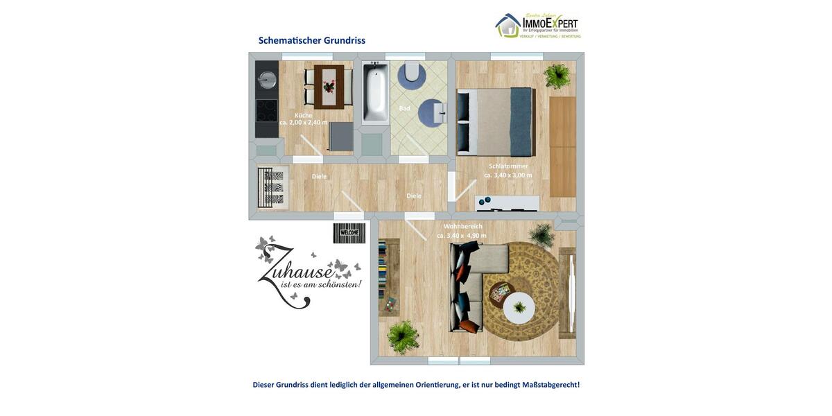 Gemütliche, renovierte 2,5-Zimmer-Wohnung im Dachgeschoss 2 zimmer