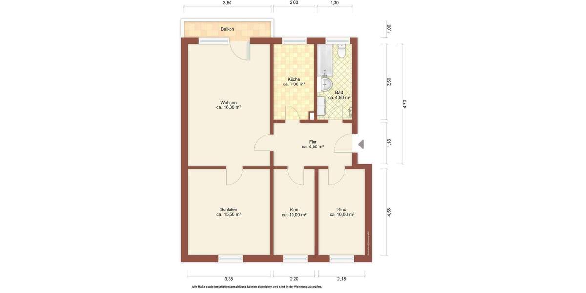 Etagenwohnung Zittau - 4 Zimmer, 70 m&sup2;, 394&euro; | Angebot:26752118