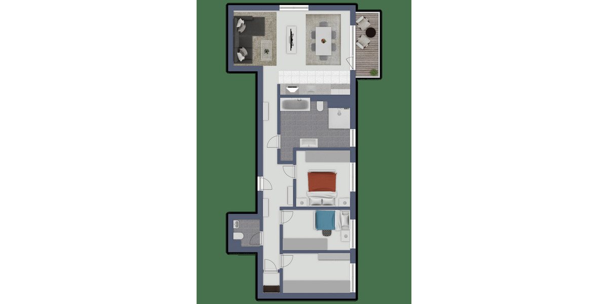 Etagenwohnung Zöllnitz - 4 Zimmer, 113 m&sup2;, 1.339&euro; | Angebot:26742018