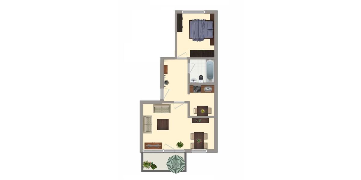 Erdgeschoßwohnung Wittenberg Lutherstadt - 2 Zimmer, 49 m&sup2;, 279&euro; | Angebot:26676514