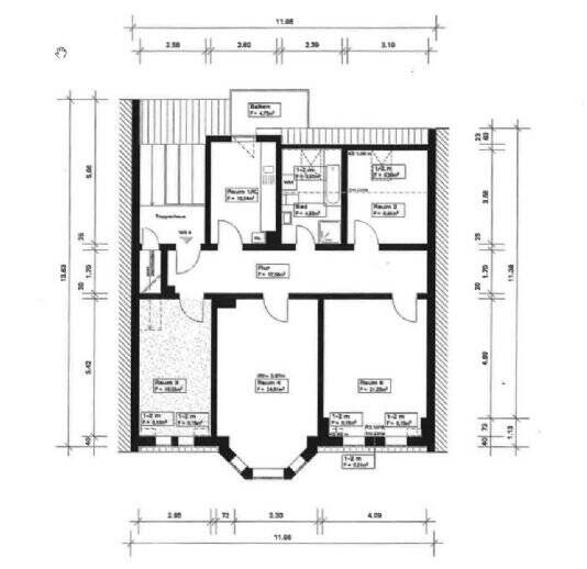 Etagenwohnung Nordhausen - 4 Zimmer, 113 m&sup2;, 735&euro; | Angebot:25797278