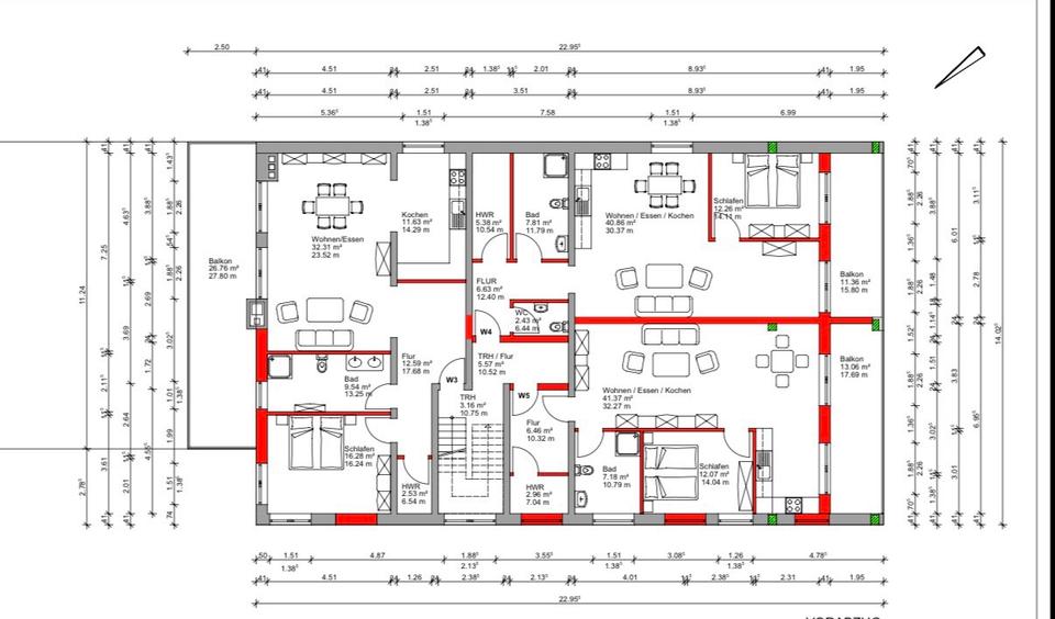 Etagenwohnung Vechta - 2 Zimmer, 80 m&sup2;, 830&euro; | Angebot:26248114