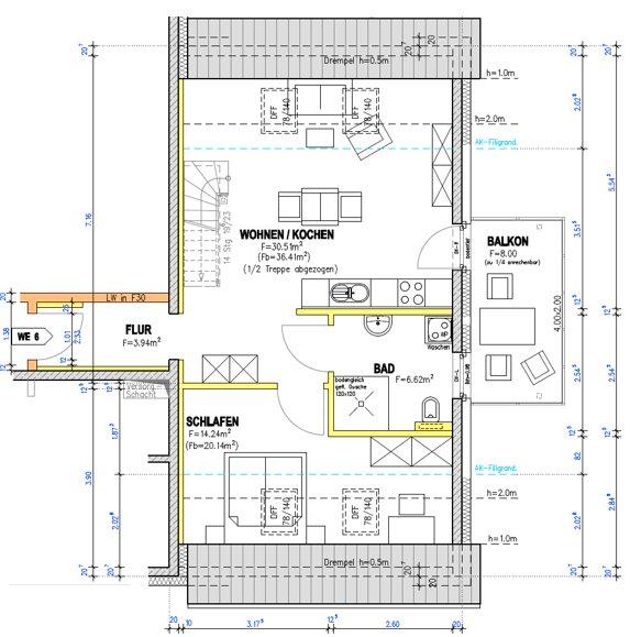 Dachgeschoßwohnung Rodenberg - 3 Zimmer, 76 m&sup2;, 1.060&euro; | Angebot:26429454