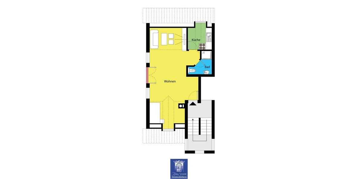 Dachgeschoßwohnung Riesa Neuweida - 1 Zimmer, 36 m&sup2;, 270&euro; | Angebot:26483002