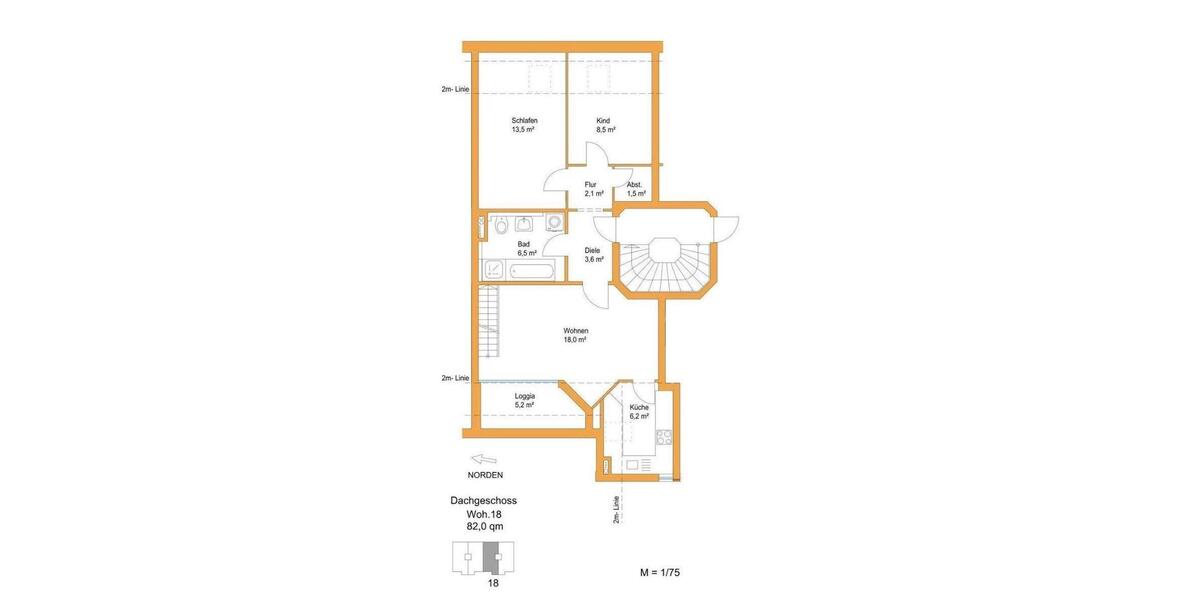 Maisonettenwohnung Bad Abbach - 3 Zimmer, 82 m&sup2;, 850&euro; | Angebot:26660077