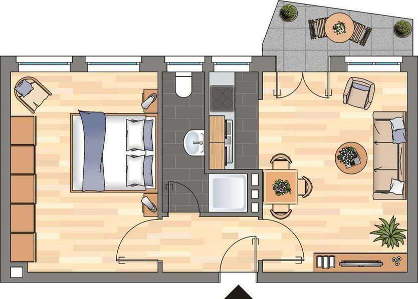 Wohnung zum Mieten in Düsseldorf 609 € 51.25 m²