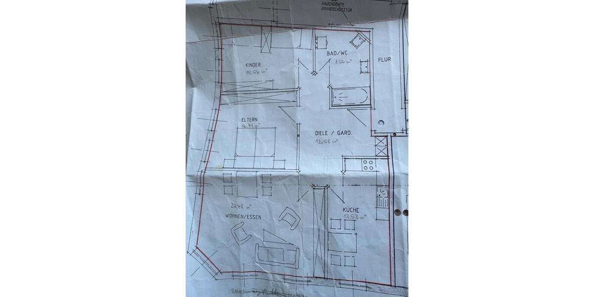 Etagenwohnung Bad Königshofen im Grabfeld - 3 Zimmer, 95 m&sup2;, 750&euro; | Angebot:25283594