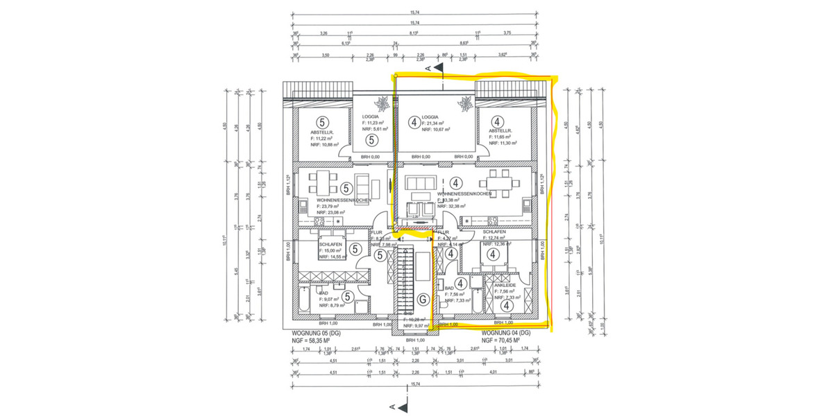 Etagenwohnung Schlüchtern - 2 Zimmer, 70 m&sup2;, 1.050&euro; | Angebot:24878824