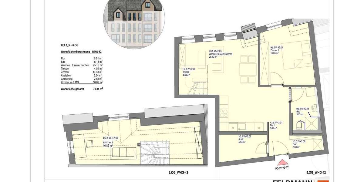 Etagenwohnung Wetzlar - 3 Zimmer, 80 m&sup2;, 1.410&euro; | Angebot:23750325