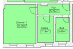 Etagenwohnung Magdeburg - 1 Zimmer, 40 m&sup2;, 320&euro; | Angebot:24428124