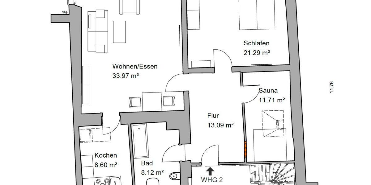 Etagenwohnung Schwandorf - 3 Zimmer, 96 m&sup2;, 1.050&euro; | Angebot:25305103