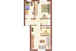 Etagenwohnung Neustrelitz - 3 Zimmer, 62 m&sup2;, 340&euro; | Angebot:25350737