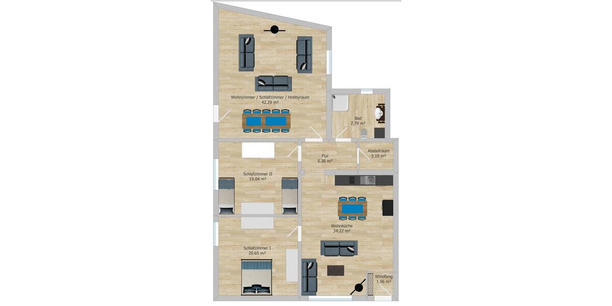 Erdgeschoßwohnung Windeck - 3 Zimmer, 136 m&sup2;, 890&euro; | Angebot:26449086