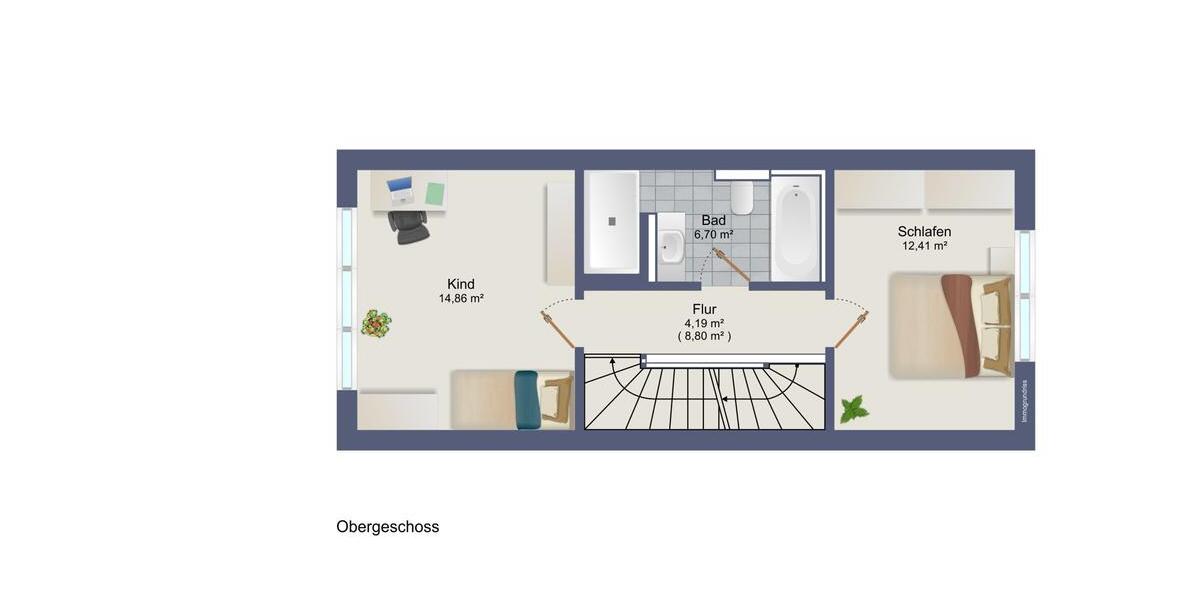 Reihenhaus München Allach-Untermenzing - 4 Zimmer, 111 m&sup2;, 2.800&euro; | Angebot:26624123