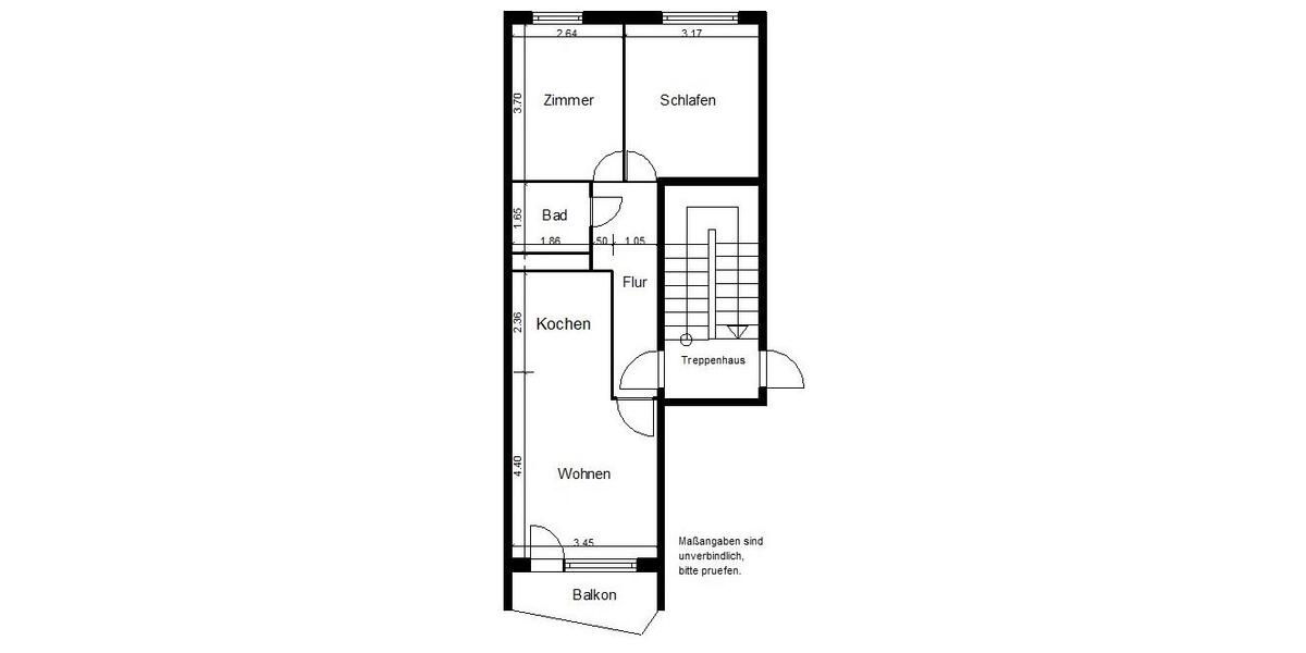 Etagenwohnung Nordhausen - 3 Zimmer, 51 m&sup2;, 315&euro; | Angebot:26528553