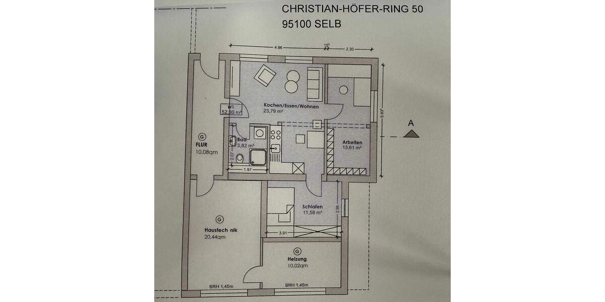 Etagenwohnung Selb - 2 Zimmer, 55 m&sup2;, 475&euro; | Angebot:26156273