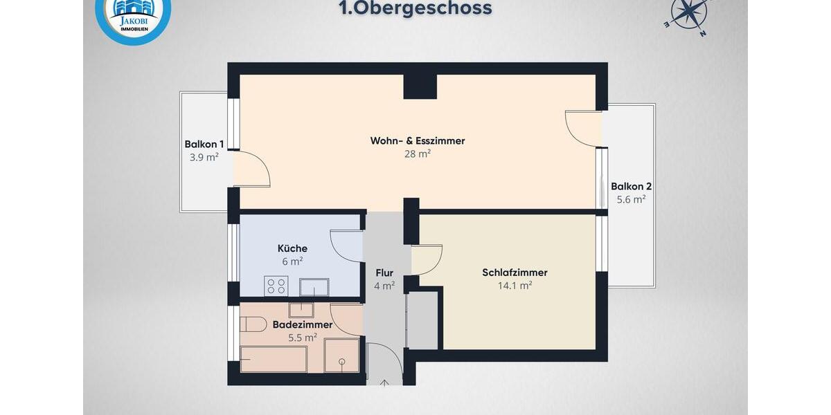 Etagenwohnung Hürth - 2 Zimmer, 60 m&sup2;, 750&euro; | Angebot:24626721