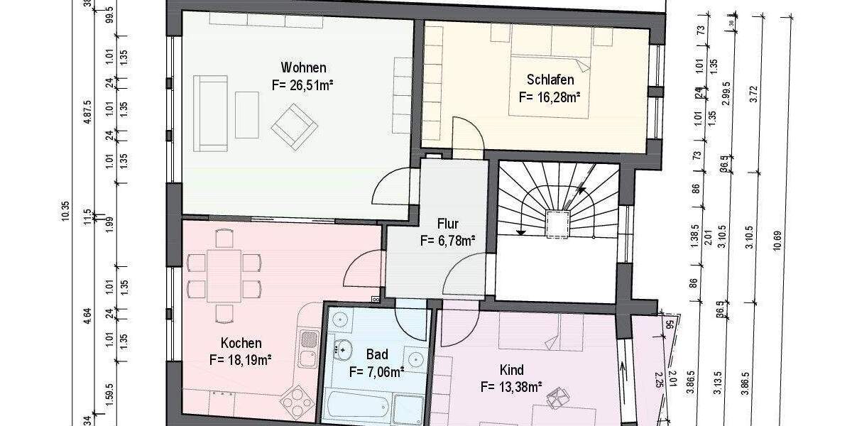 Etagenwohnung Guben - 3 Zimmer, 89 m&sup2;, 600&euro; | Angebot:24482312